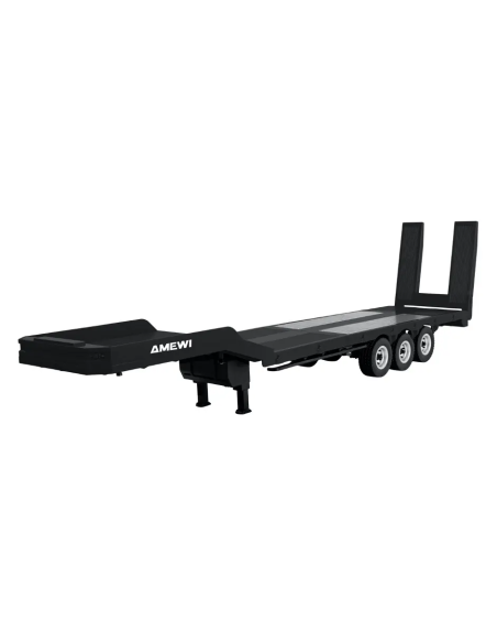 Remorque surbaissé 3 essieux pour Scania 1/18 ème  futurheli Amewi