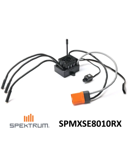 ESC 80A Brushless 3S + récepteur SLT Spektrum SPMXSE8010RX futurheli .