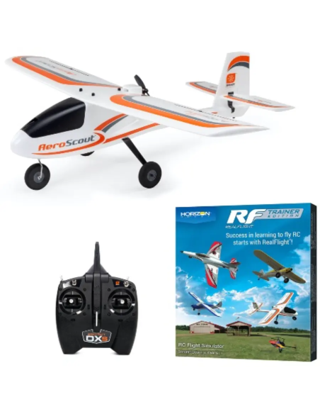 Aéroscout S2 (env 1,1m) RTF + Radio + Simulateur ABZ380002 futurheli .