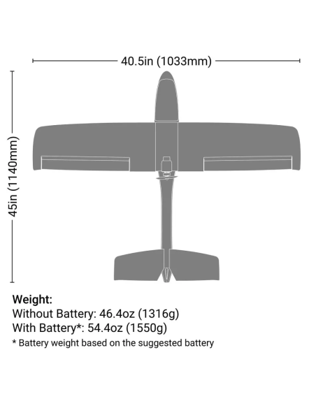 Aéroscout S2 (env 1,1m) RTF + Radio + Simulateur ABZ380002