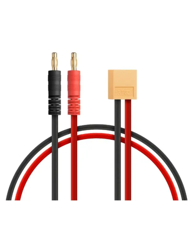 Cable de charge XT60 avec prise banane longueur 25cm
