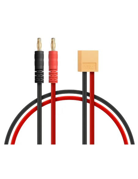 Cable de charge XT60 avec prise banane longueur 25cm