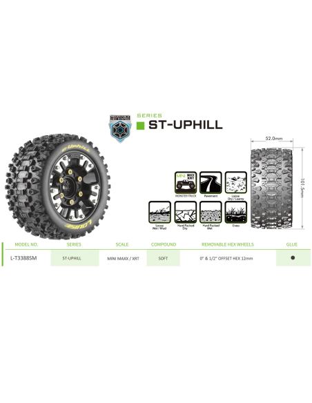 Roues St UpHill  Louise RC MiniMaxx /XRT LR-T3388SM