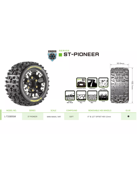 Roues St Pioneer  Louise RC MiniMaxx /XRT LR-T3389SM
