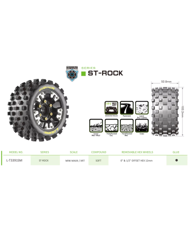 Roues St Rock Pioneer  Louise RC MiniMaxx /XRT LR-T3391SM