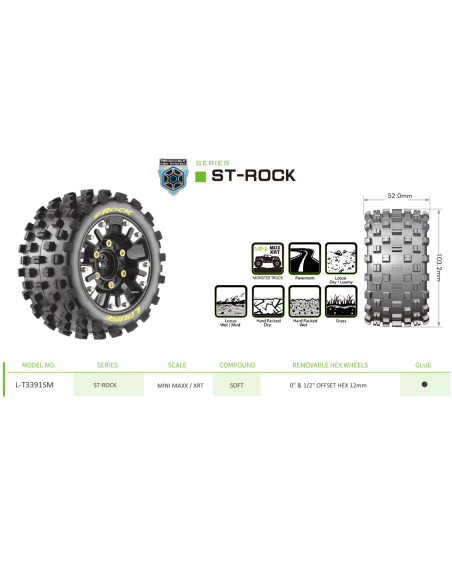 Roues St Rock Pioneer  Louise RC MiniMaxx /XRT LR-T3391SM