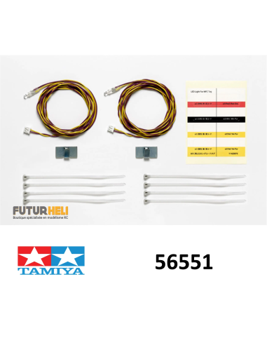 Tamiya 56551 leds jaunes cable long futurheli RC Camion 74 .
