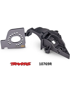 Traxxas 10769R Support moteur Alu Gris + Couvercle transmission futurheli RC distribution
