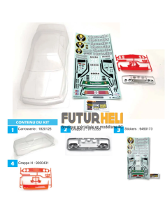 Tamiya Lot Carrosserie BMW M3 futurheli distribution Tamiya France