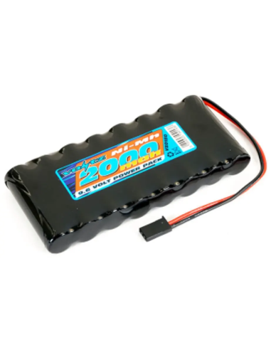 Futurheli en stock Batterie 2000 MAH NIMH 9,6v plate prise servo