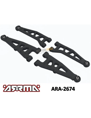 Arrma ARA-2674 bras avant supérieur et inférieur