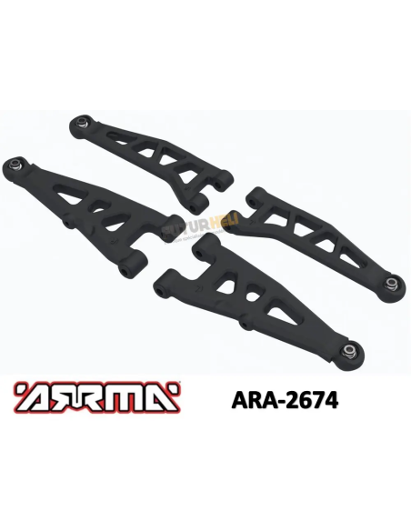 Arrma ARA-2674 bras avant supérieur et inférieur
