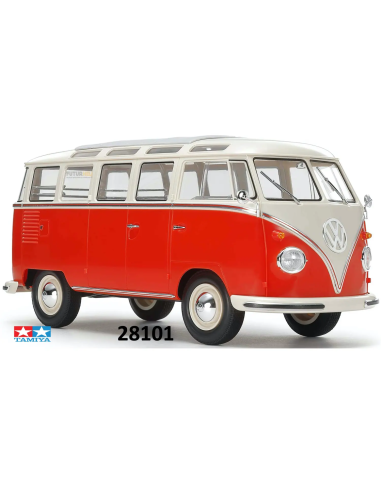 Tamiya 28101 volkswagen Type 2 Rouge/Blanc 1/24 sans colle distribution Futurheli