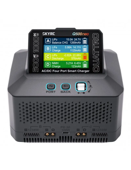 Chargeur Q500neo Quattro AC/DC Max 1000W
