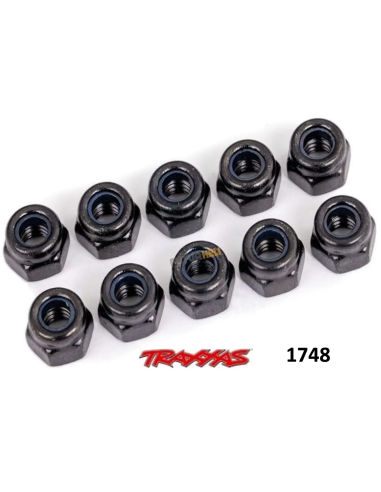 Traxxas Futurheli Ecrous Nylstop 4mm (X10) ref 1748