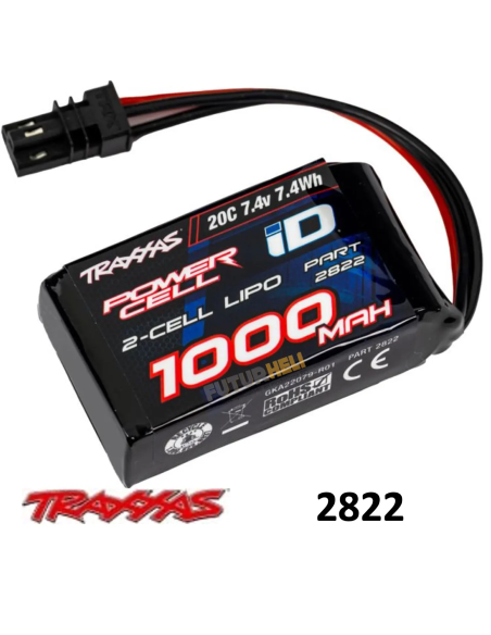 Batterie lipo 1000 Mah 2S 7,4 TRX-4M Traxxas 2822 Futurheli distribution RC 74