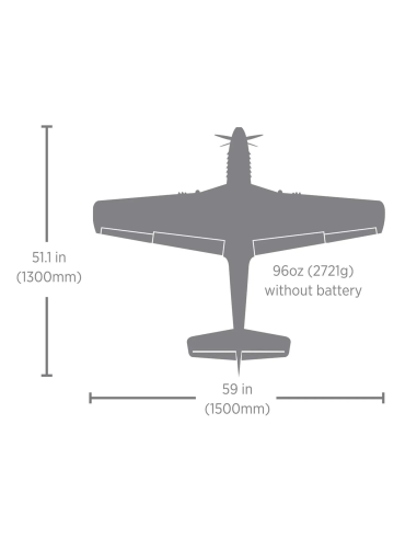 E-flite Big Beautiful Doll P51D Mustang BNF ou PNP