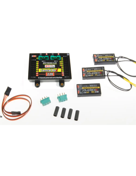 Box 220 Jeti + 2x Rssat 2 + interrupteur RC | Futurheli