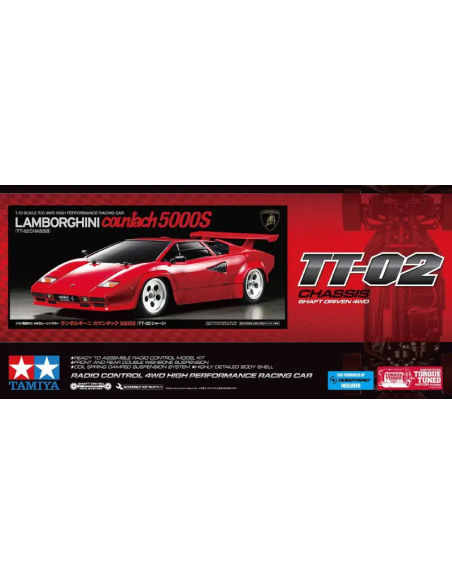 Tamiya 47527 Lamborghini Countach 5000S TT-02 1/10