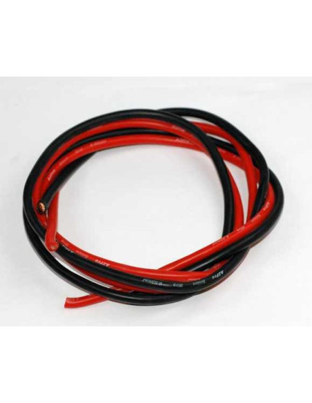 Fils silicone 6.03² 1m rouge  1m noir