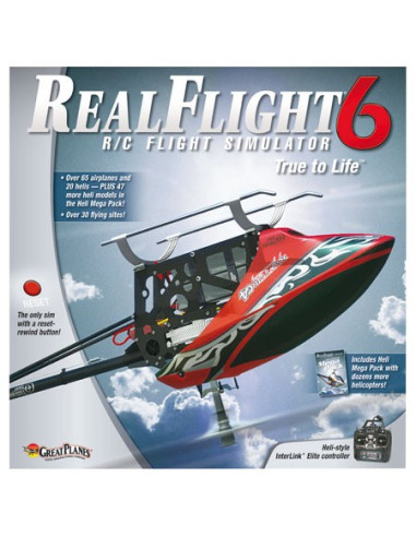 Real Flight G6 helico mode2 ( livré avec radio)