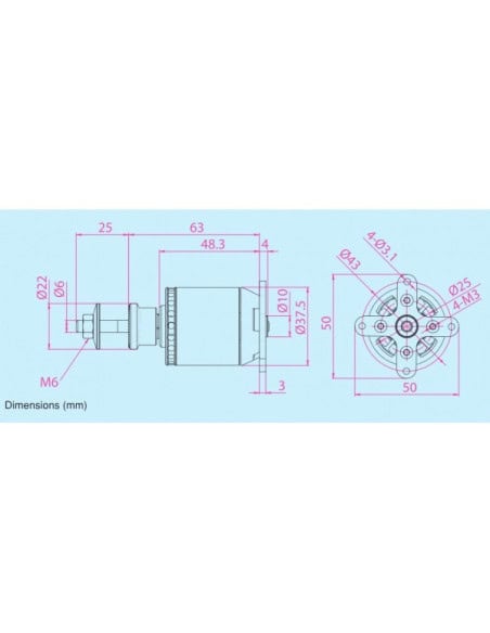 Moteur brushless OMA-3825-750 os engine