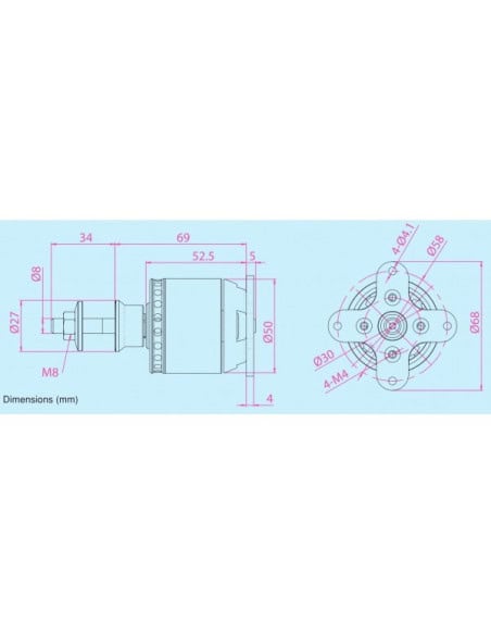 Moteur brushless OMA-5020-490  os engine