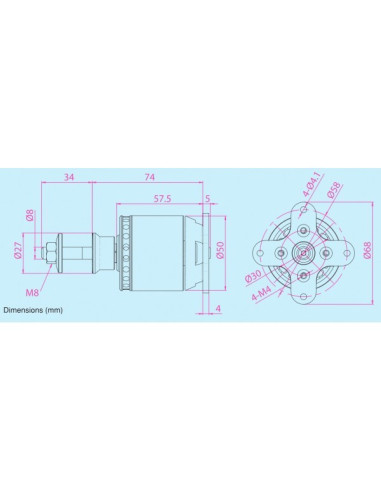 Moteur brushless OMA-5025-375 os engine