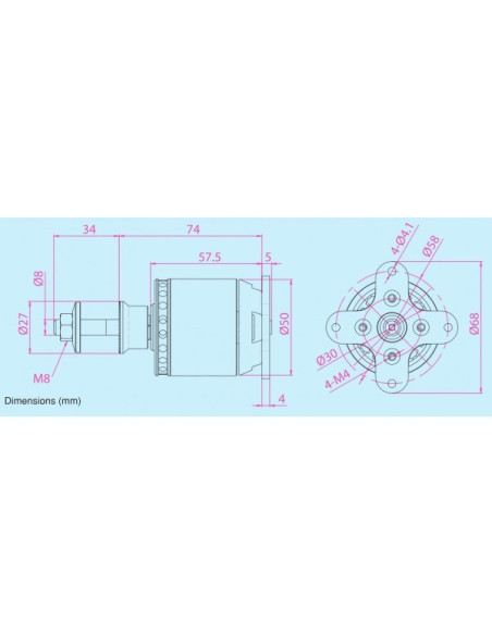 Moteur brushless OMA-5025-375 os engine