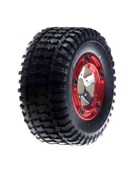 LOSB1951 Jante arrière chromé avec pneu X2 Losi