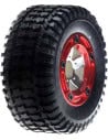 LOSB1951 Jante arrière chromé avec pneu X2 Losi