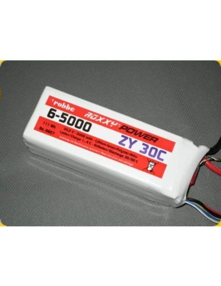 lipo 5000 mAh 6S  22.2V 30C Roxxy Power Robbe