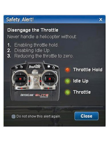 Real Flight G6 helico mode2 ( livré avec radio)