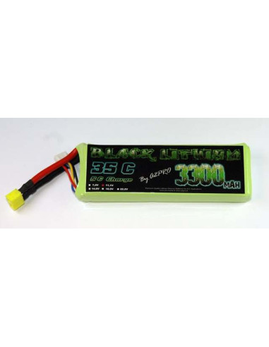 Lipo 3300 mAh 11.1V 35C charge 5 Black Lithium