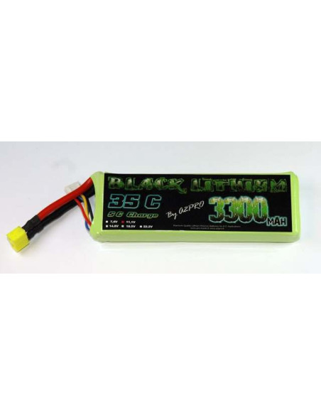 Lipo 3300 mAh 11.1V 35C charge 5 Black Lithium