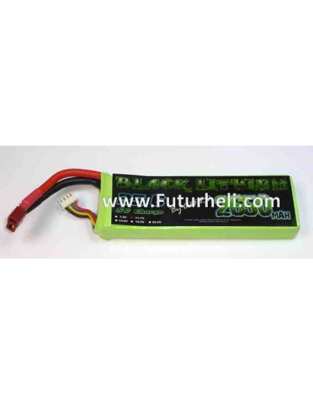 Lipo 2650 mAh  2S  7.4 v 35C Black Lithium