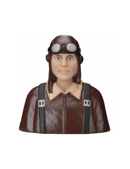 BUSTE DE PILOTE ALLEMAND PEINT 14/18 - 1/3