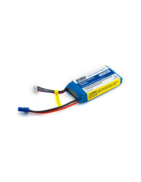 Lipo 1300mAh 2S 7.4V 20C  E-flite  18 AWG EC2