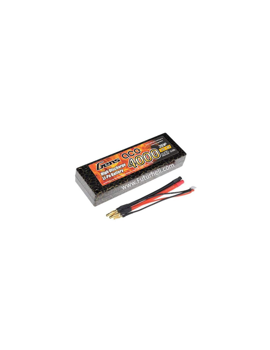 Gens Ace Batterie LiPo 2S 1300 MAh 30C 7,4V Avec Prise XT60 – Pour Drone, Hélico, Avion, Bateau RC