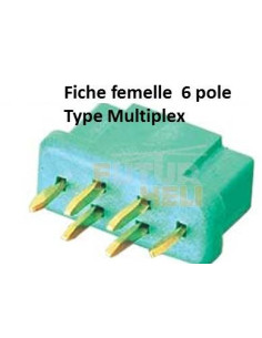 Fiche femelle 6 pole type Multiplex à l'unité