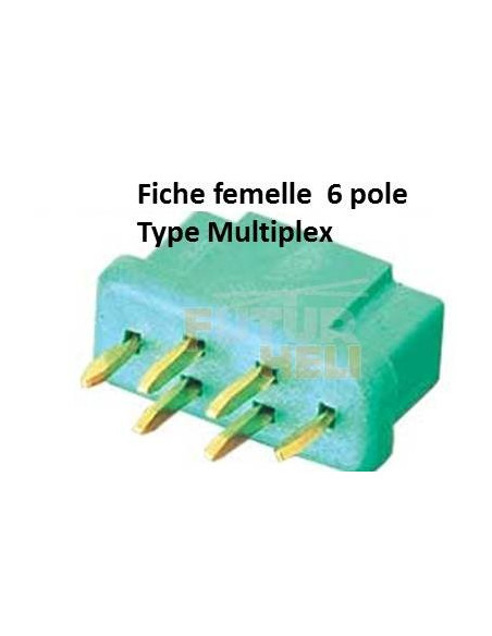 Fiche femelle 6 pole type Multiplex à l'unité