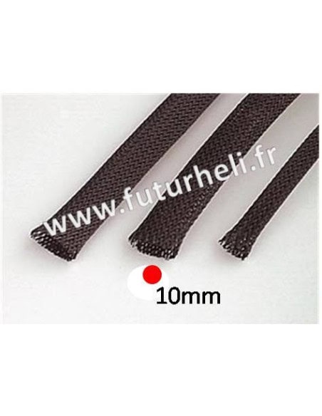 Gaine tressée 10 mm livrée au mètre.