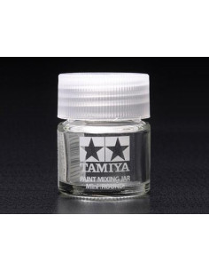 Pot en verre rond pour mélanger la peinture (10 cc)