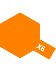 Peinture acrylique X6 orange brillant (23 ml)  Tamiya
