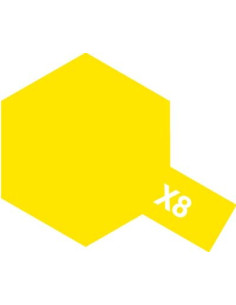 Peinture acrylique X8 jaune citron brillant (23 ml)  Tamiya