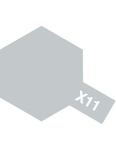 Peinture acrylique X11 chrome silver (23 ml)  Tamiya