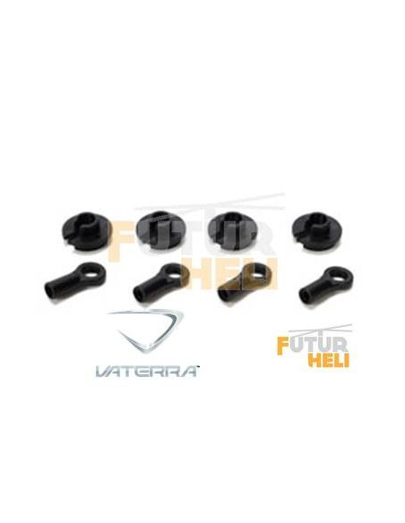 VTR23002 Chappes et coupelles Armortisseur (4) Vaterra Twin hammers