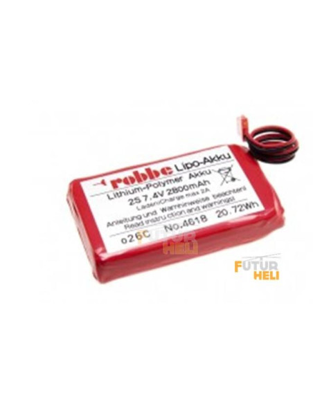 Accu lipo 2800 mAh pour Radio Futaba T6J/T8J/T14SG