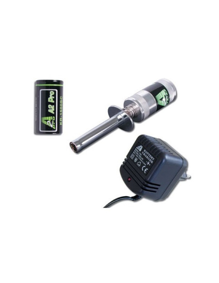 Glow Starter metal + Accu 3300 Mah +chargeur 220 V