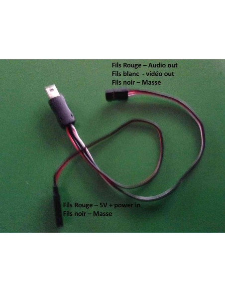 Cable vidéo plus charge Go Pro 3 ( FPV )